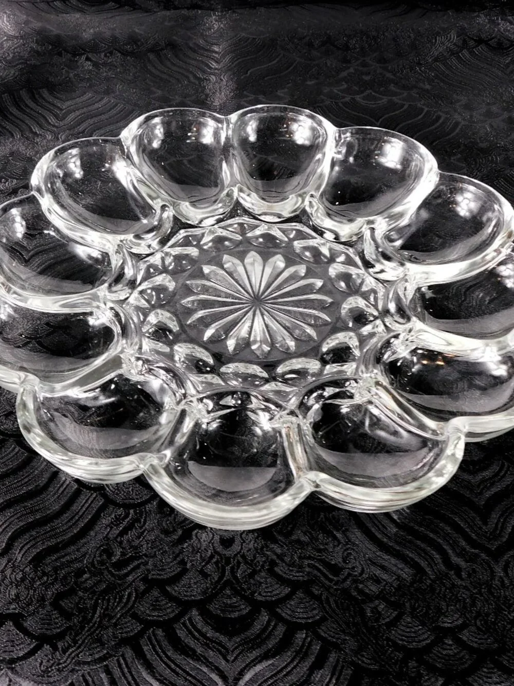 Clear Glass Deviled Egg Serving Tray # 27744